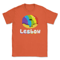 Lesbow Rainbow Donut Gay Pride Month t-shirt Shirt Tee Gift Unisex - Orange