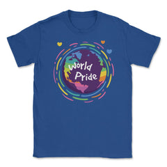 World Pride t-shirt Gay Pride Month Shirt Tee Gift Unisex T-Shirt - Royal Blue