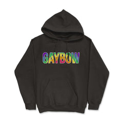 Gaybow Rainbow Word Gay Pride Month t-shirt Shirt Tee Gift Hoodie - Black