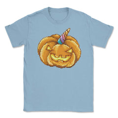 Jack O Unicorn Pumpkin Halloween T Shirt Gifts Unisex T-Shirt - Light Blue