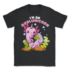 Funny Axolotl Unicorn Lover Mexican Salamander print - Unisex T-Shirt - Black
