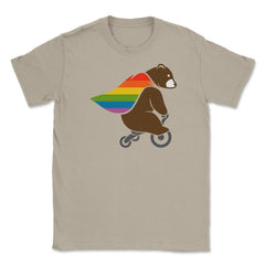 Rainbow Flag Bear Hero Gay Pride print Unisex T-Shirt - Cream