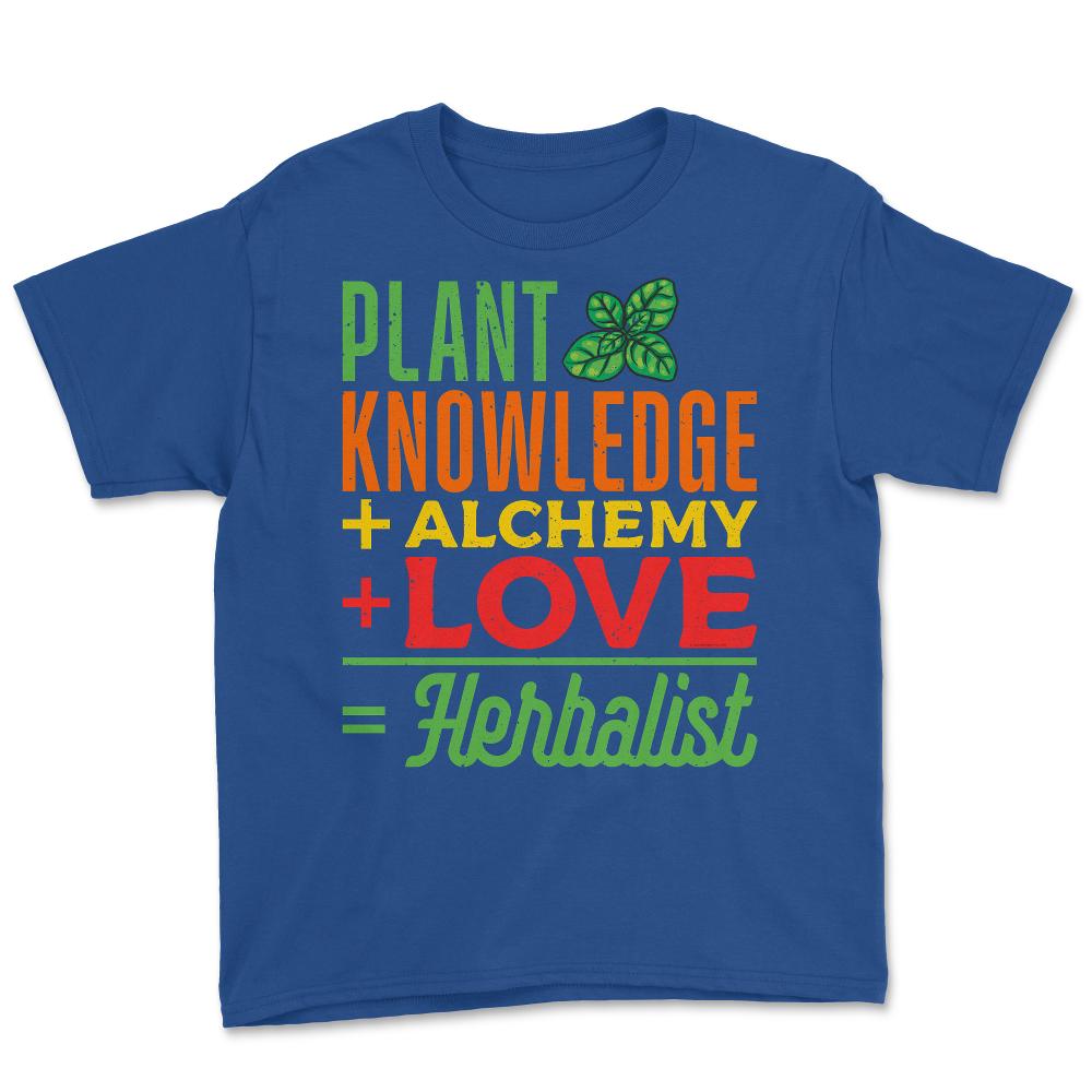 Herbalist Definition Funny Apothecary & Herbalism Humor graphic Youth - Royal Blue