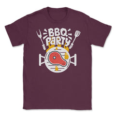 Funny Barbecue Party Retro Grilling Vintage Grunge design Unisex - Maroon