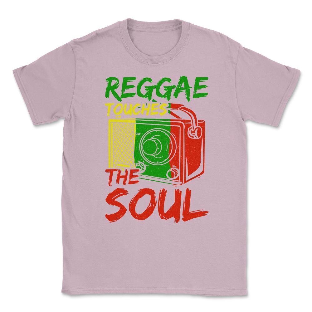Reggae Touches The Soul Reggae & Rasta Music Lover graphic Unisex - Light Pink