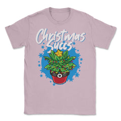 Christmas Succs Hilarious Xmas Succulents Pun graphic Unisex T-Shirt - Light Pink
