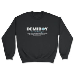 Demiboy Definition Male & Agender Color Flag Pride product - Unisex Sweatshirt - Black