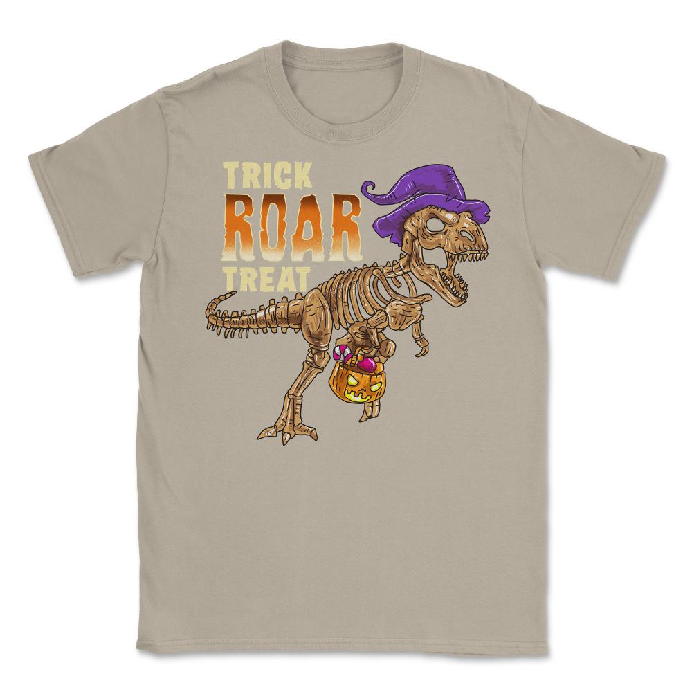 Trick Roar Treat Halloween Funny T-Rex Dinosaur Unisex T-Shirt - Cream