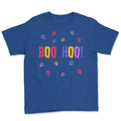 Boo Hoo! Halloween costume T Shirt Tee Gifts Youth Tee - Royal Blue