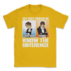 Is Not Cartoons Its Anime Know the Difference Meme graphic Unisex - Gold