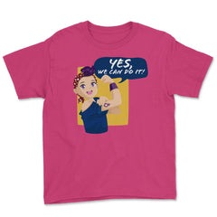 Yes, we can do it! Anime Teen Youth Tee - Heliconia