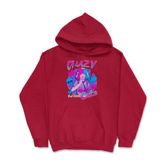 Anime Girl Crazy But Still Cute Pastel Goth Theme Gift print Hoodie - Red
