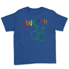 Love wins! Men t-shirt Gay Pride Month Shirt Tee Gift Youth Tee - Royal Blue