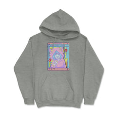 Kawaii Pastel Goth Girl Anime Gamer Game Over Loser graphic Hoodie - Grey Heather