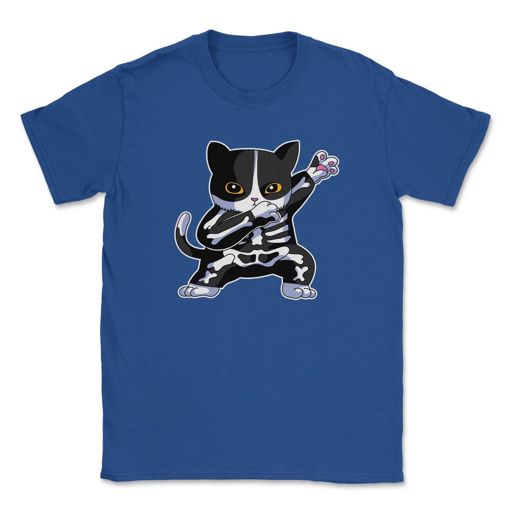 Cat Dabbing in Halloween Skeleton Costume Funny Cute product Unisex - Royal Blue