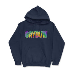 Gaybow Rainbow Word Gay Pride Month t-shirt Shirt Tee Gift Hoodie - Navy