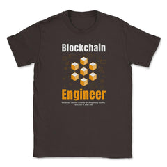 Blockchain Engineer Definition For Bitcoin & Crypto Fans product - Brown