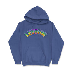 Lesbow Rainbow Word Arc Gay Pride t-shirt Shirt Tee Gift Hoodie - Royal Blue