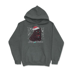 Merry Christmas Cat Funny Humor T-Shirt Tee Gift Hoodie - Dark Grey Heather