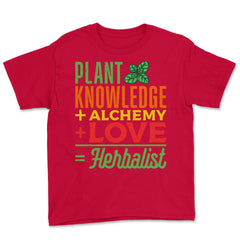 Herbalist Definition Funny Apothecary & Herbalism Humor graphic Youth - Red