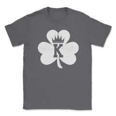 Shamrock King Saint Patrick Humor Unisex T-Shirt - Smoke Grey