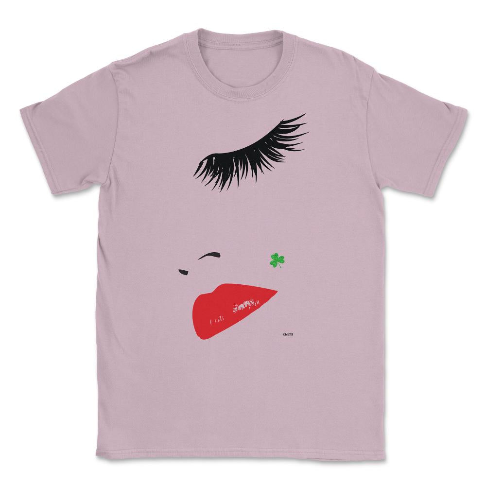 Irish Eyelashes in Vogue St Patrick Sexy Unisex T-Shirt - Light Pink