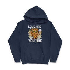 Owl Love Hoo You Are Funny Humor print Hoodie - Navy