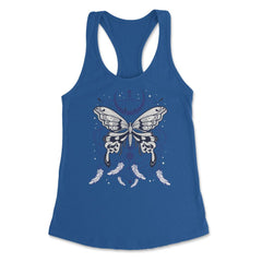 Butterfly Dreamcatcher Boho Mystical Esoteric Art print Women's - Royal