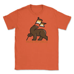 Bear Republic Brotherhood Flag Bear Gay Pride print Unisex T-Shirt - Orange