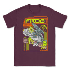 Frog Robotic Pet Mechanical Animal Frog Pet design Unisex T-Shirt - Maroon