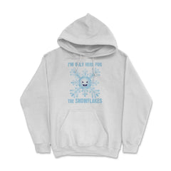 I'm Only Here For The Snowflakes Meme Grunge Style graphic Hoodie - White
