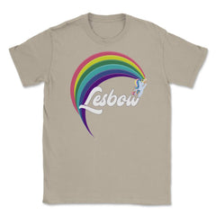 Lesbow Rainbow Unicorn Color Gay Pride Month t-shirt Shirt Tee Gift - Cream