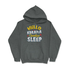 Hello K-Drama Goodbye Sleep Korean Drama Funny design Hoodie - Dark Grey Heather