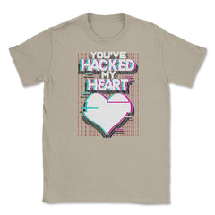 Hacked Heart Computer Geek Valentine Unisex T-Shirt - Cream