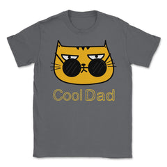 Cool Dad Hipster Cat Humor T-Shirt Tee Gift Unisex T-Shirt - Smoke Grey