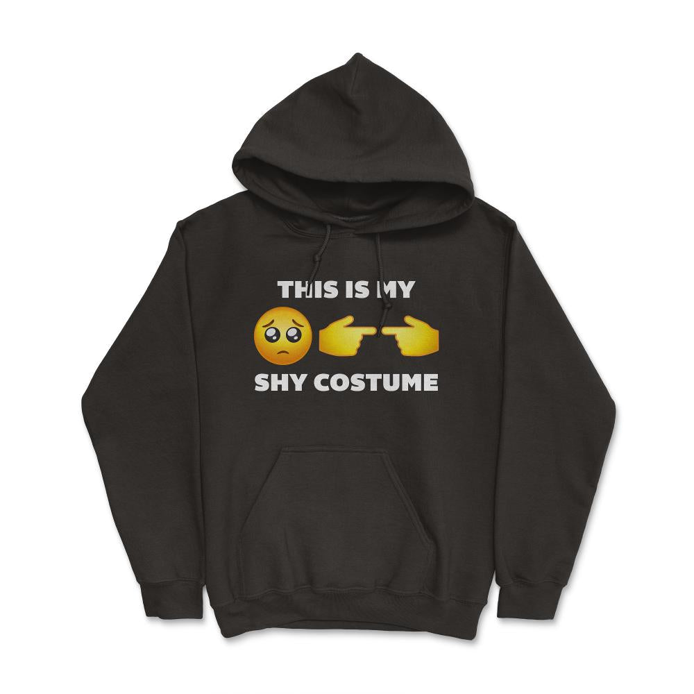 Shy Quote Halloween Costume Shy Fingers & Emoticon graphic - Hoodie - Black