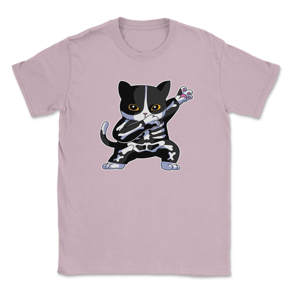 Cat Dabbing in Halloween Skeleton Costume Funny Cute product Unisex - Light Pink