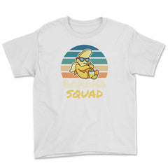 Banana Squad Lovers Funny Banana Fruit Lover Cute graphic Youth Tee - White