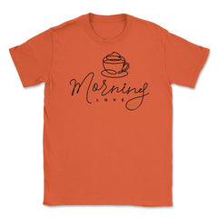 Morning Love Coffee Cup Cappuccino Line Art Coffee Lover product - Orange