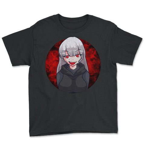 Anime Vampire Girl Halloween Design Gift design Youth Tee - Black