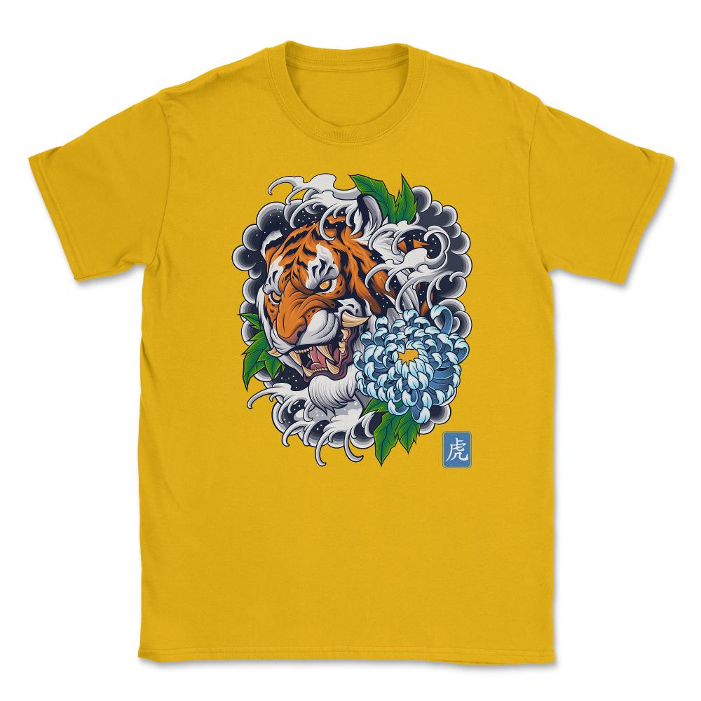 Year of the Tiger Retro Vintage Tattoo Style Art graphic Unisex - Gold