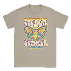 Cicada Summer Retro Vintage Art Meme design Unisex T-Shirt - Cream