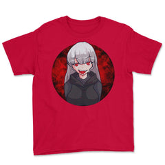 Anime Vampire Girl Halloween Design Gift design Youth Tee - Red
