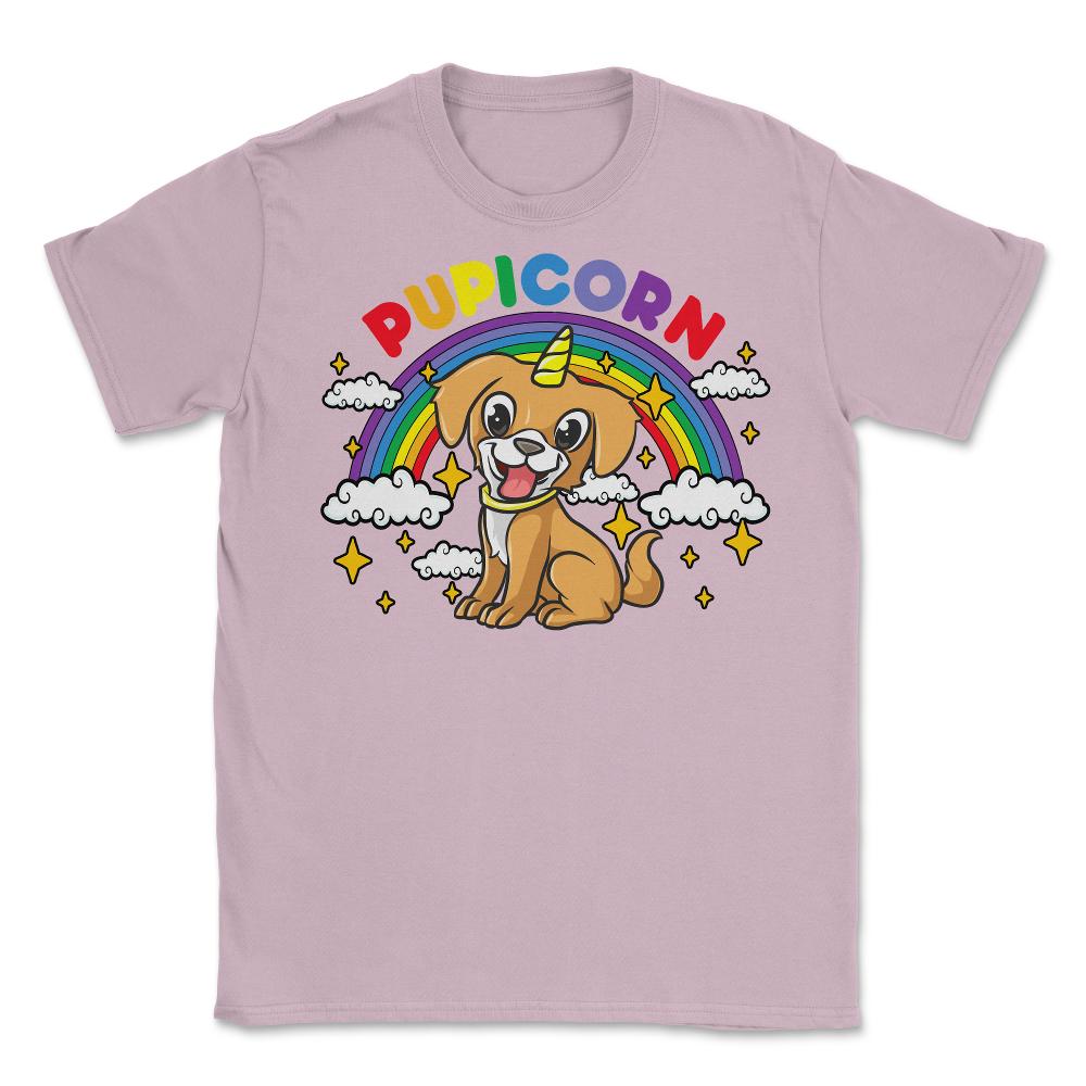 Gay Pride Rainbow Pupicorn Funny Puppy Unicorn Gift graphic Unisex - Light Pink