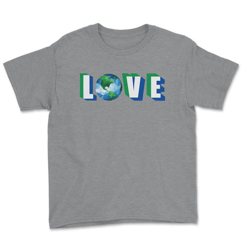 Love our Planet Earth Day Youth Tee - Grey Heather
