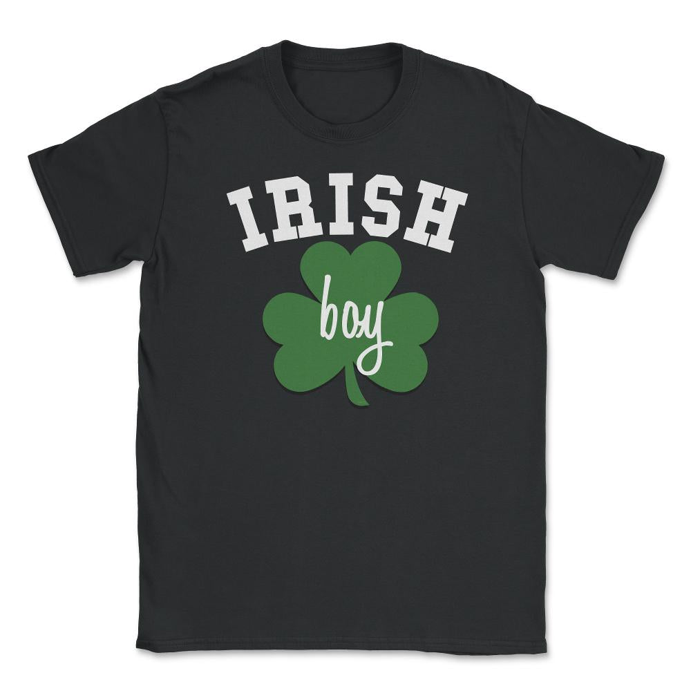 Irish Boy Saint Patricks Day Celebration Unisex T-Shirt - Black