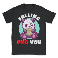 Falling Pho You Panda Pho Sho Funny Vietnamese Cuisine graphic - Unisex T-Shirt - Black