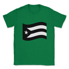 Puerto Rico Black Flag Resiste Boricua by ASJ print Unisex T-Shirt - Green