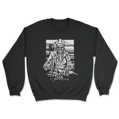 Pi-rates 4 ever Epic Skeleton Pirate Grunge Style Math graphic - Unisex Sweatshirt - Black