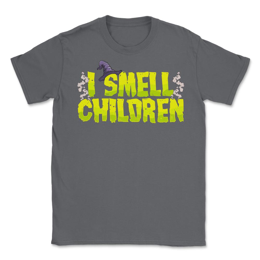I Smell-Children Funny Halloween Words Unisex T-Shirt - Smoke Grey